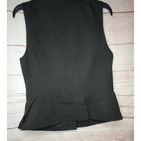 Cintas XS Women Hidden Button Polyester Black Suit Vest With 2 Pockets - Picture 6 of 12